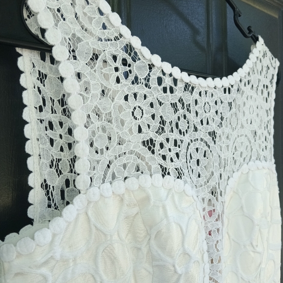 Lilly Pulitzer Dress Womens 4 Off White Raegan Sleeveless Lace Fit Flare Bridal - Picture 5 of 16